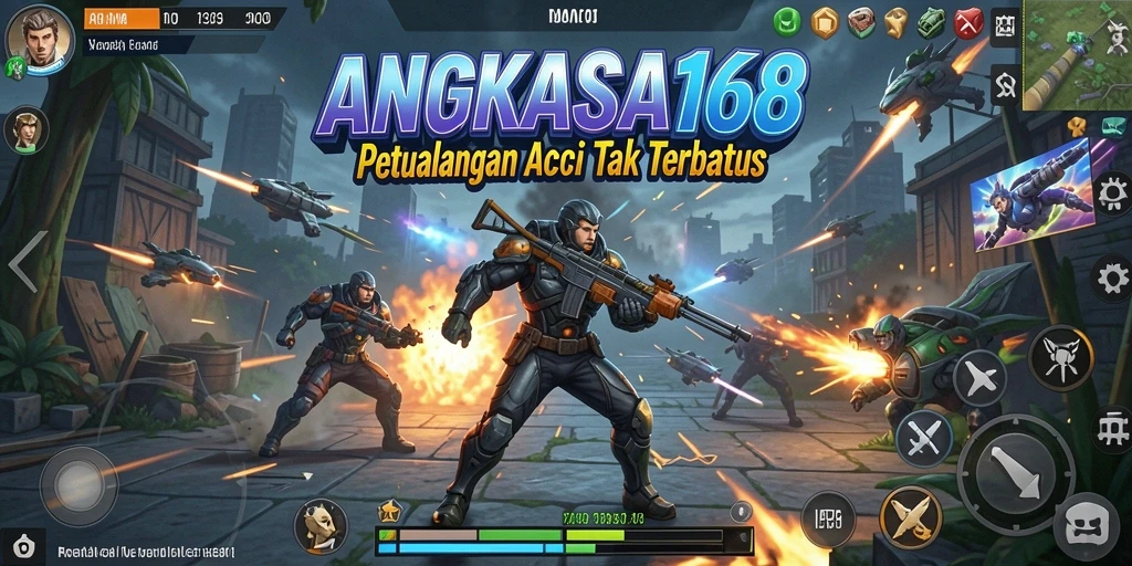 Tangkapan layar menunjukkan aksi mendebarkan di ANGKASA168.