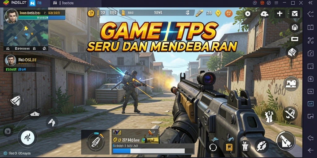 Screenshot gameplay INDSLOT yang menampilkan aksi mendebarkan dalam TPS.