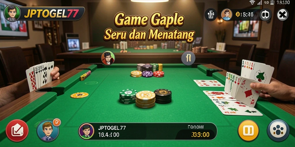 Tampilan gameplay seru dari game Gaple JPTOGEL77.