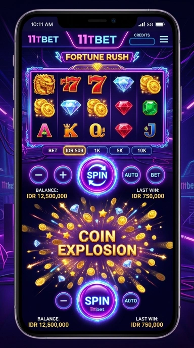 Pengguna sedang menikmati pengalaman aplikasi di 11tbet dengan antarmuka yang intuitif.